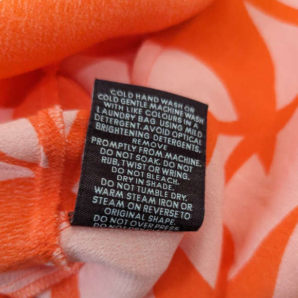 Mister Zimi Charlie Playsuit Tropical Orange Sleeveless Romper US 2 Preowned - Picture 8 of 9